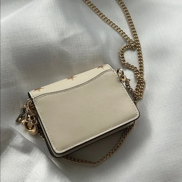 Coach Boxed Mini Wallet On A Chain With Star Print - Picture 8 of 8